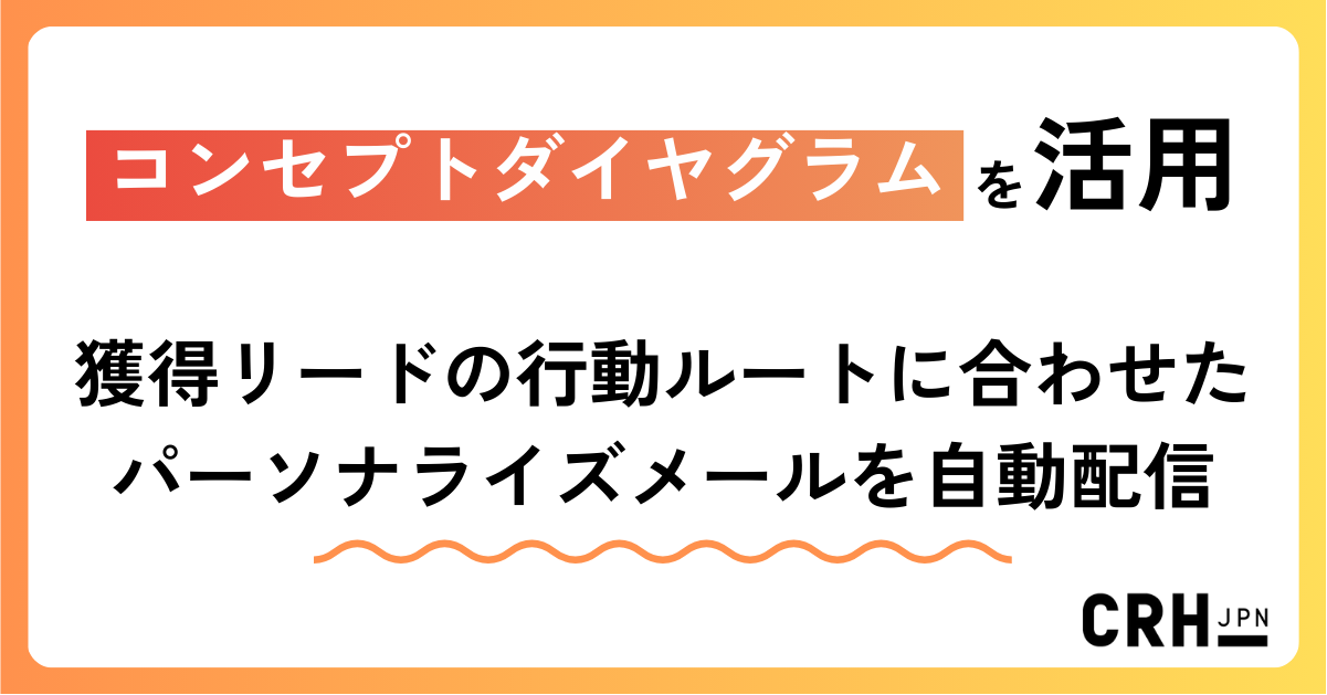 コンセプトダイヤグラムを活用。獲得リードの行動ルートに合わせたパーソナライズメールを自動配信